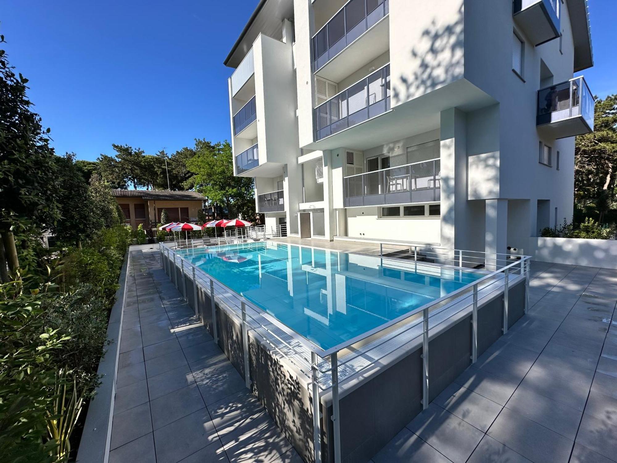 Nuovo Condominio Con Piscina E Garage Bibione Kültér fotó